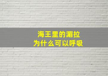 海王里的湄拉为什么可以呼吸