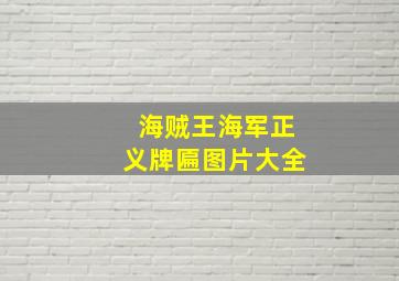 海贼王海军正义牌匾图片大全