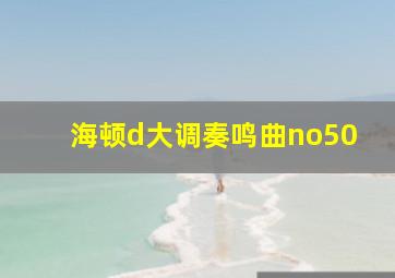 海顿d大调奏鸣曲no50