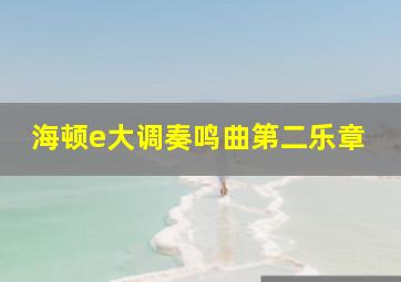 海顿e大调奏鸣曲第二乐章