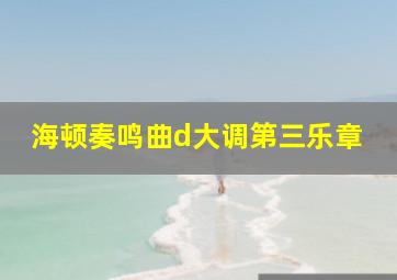 海顿奏鸣曲d大调第三乐章