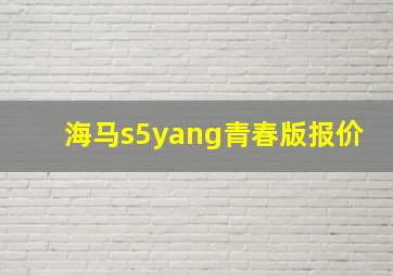 海马s5yang青春版报价