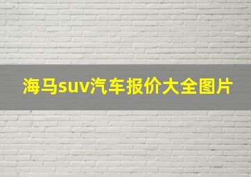 海马suv汽车报价大全图片