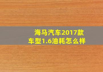 海马汽车2017款车型1.6油耗怎么样