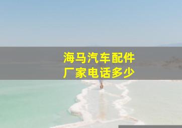 海马汽车配件厂家电话多少