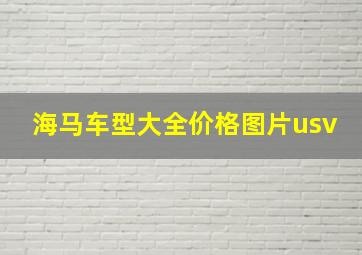 海马车型大全价格图片usv