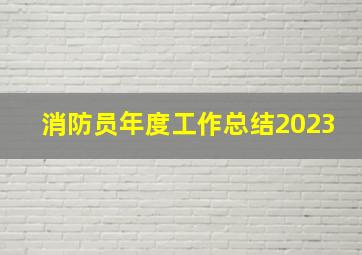 消防员年度工作总结2023