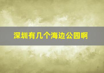 深圳有几个海边公园啊