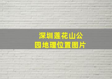 深圳莲花山公园地理位置图片