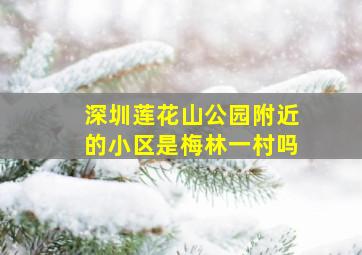 深圳莲花山公园附近的小区是梅林一村吗