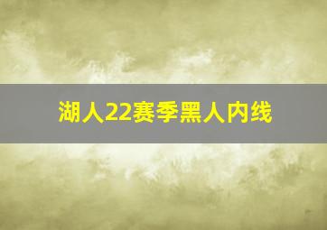 湖人22赛季黑人内线