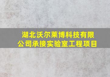 湖北沃尔莱博科技有限公司承接实验室工程项目