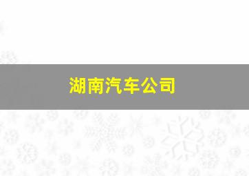 湖南汽车公司