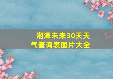 湘潭未来30天天气查询表图片大全