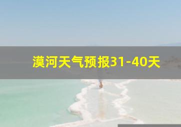 漠河天气预报31-40天