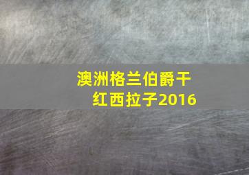 澳洲格兰伯爵干红西拉子2016