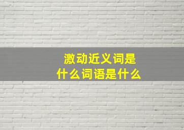 激动近义词是什么词语是什么