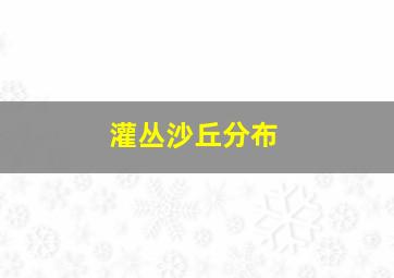 灌丛沙丘分布