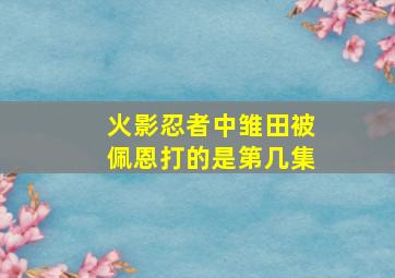 火影忍者中雏田被佩恩打的是第几集