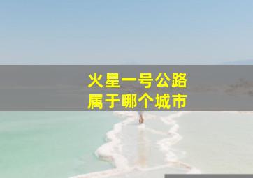 火星一号公路属于哪个城市