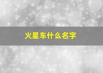 火星车什么名字