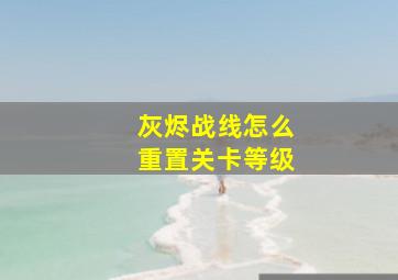 灰烬战线怎么重置关卡等级