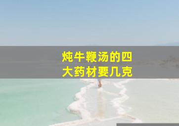 炖牛鞭汤的四大药材要几克