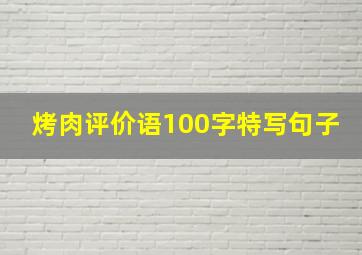 烤肉评价语100字特写句子