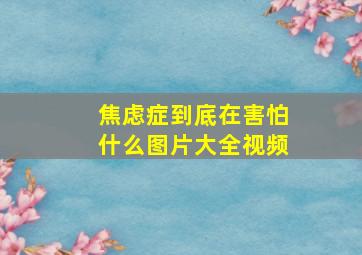 焦虑症到底在害怕什么图片大全视频