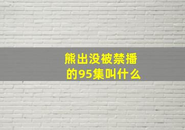 熊出没被禁播的95集叫什么