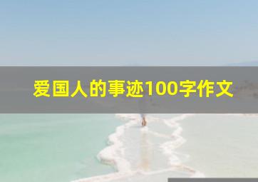 爱国人的事迹100字作文