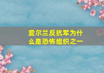 爱尔兰反抗军为什么是恐怖组织之一