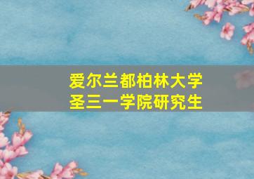 爱尔兰都柏林大学圣三一学院研究生