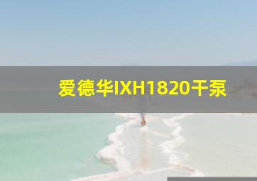 爱德华IXH1820干泵