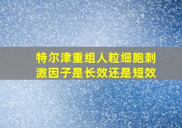 特尔津重组人粒细胞刺激因子是长效还是短效