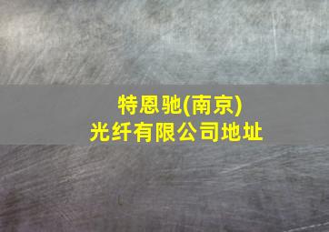 特恩驰(南京)光纤有限公司地址