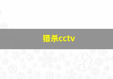 猎杀cctv