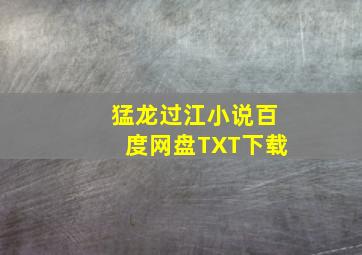 猛龙过江小说百度网盘TXT下载