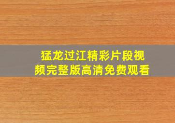 猛龙过江精彩片段视频完整版高清免费观看