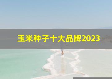 玉米种子十大品牌2023