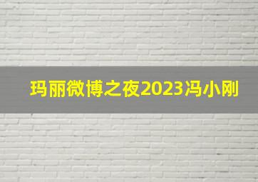 玛丽微博之夜2023冯小刚