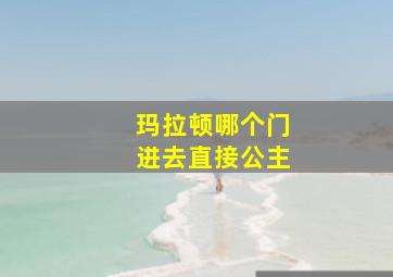 玛拉顿哪个门进去直接公主