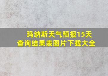 玛纳斯天气预报15天查询结果表图片下载大全