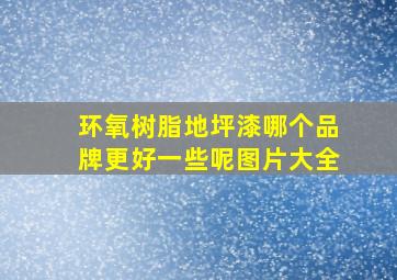 环氧树脂地坪漆哪个品牌更好一些呢图片大全