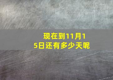 现在到11月15日还有多少天呢