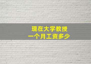 现在大学教授一个月工资多少