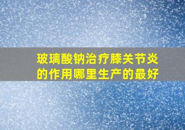 玻璃酸钠治疗膝关节炎的作用哪里生产的最好