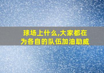 球场上什么,大家都在为各自的队伍加油助威