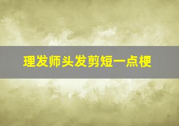 理发师头发剪短一点梗