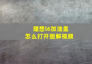 理想l6加油盖怎么打开图解视频